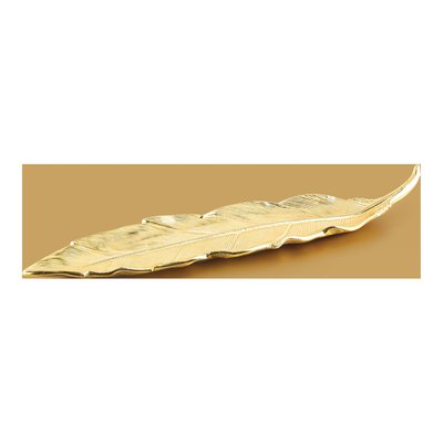 Gold-Tone Aluminum Feather Serving Tray – view 3