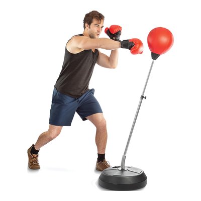 Adult Punching Ball Boxing Set with Stand & Gloves
