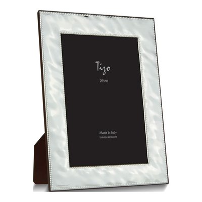 Silver-Tone Hammered 4x6 Photo Frame Bead Gift