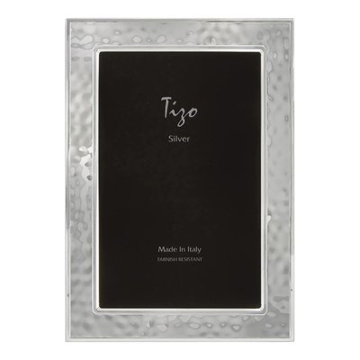 Silver-Plated Hammered 4x6 Photo Frame