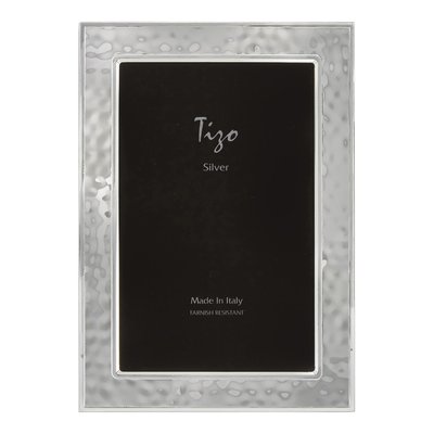 Silver-Plated Hammered Double Border 8X10 Frame
