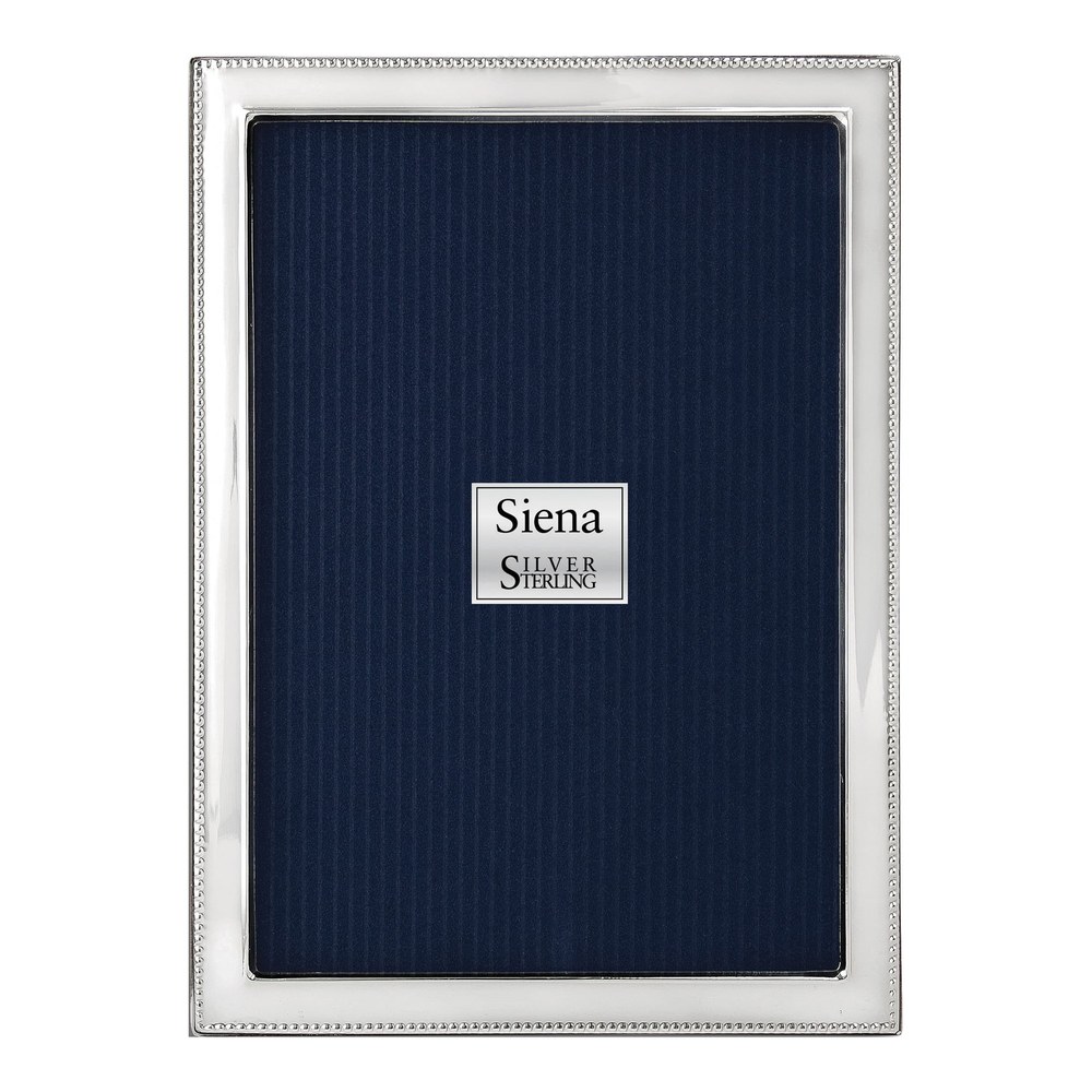 Sterling Silver 5x7 Beaded Photo Frame