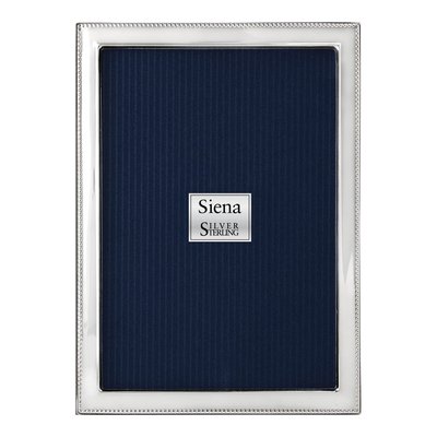 Sterling Silver 5x7 Beaded Photo Frame