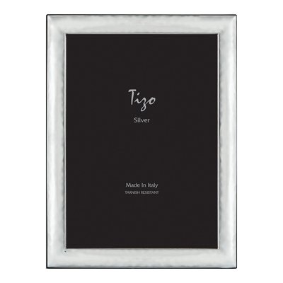 Silver-Plated Hammered Rounded 5X7 Frame
