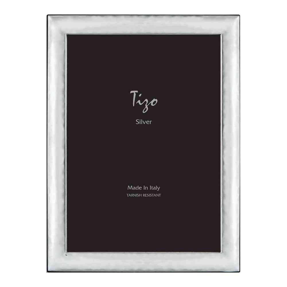Silver-Plated Hammered Rounded 8X10 Frame