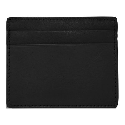 Men's Black Leather RFID Blocking Slim Wallet