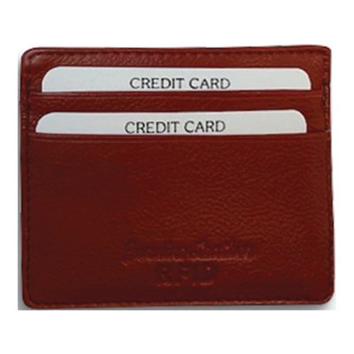 Burgundy Leather RFID Blocking Slim Wallet