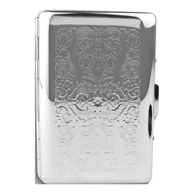 Silver-Tone Floral Accordion Card Case, 6-Slot
