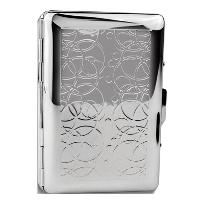 Silver-Tone Circle Design 6-Slot Card Case