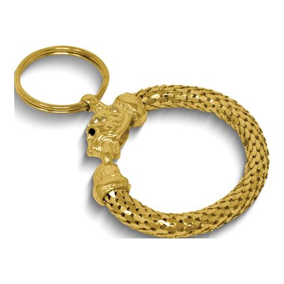 Gold-Tone Panther Mesh Key Ring