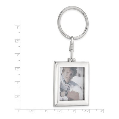 Silver-Tone 1x1 Inch Photo Frame Key Ring – view 3