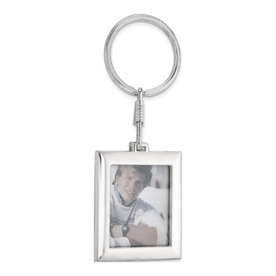 Silver-Tone 1x1 Inch Photo Frame Key Ring