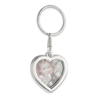 Silver-Tone Photo Frame Key Ring