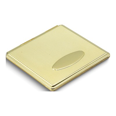 Gold-Tone Etched Compact Mirror