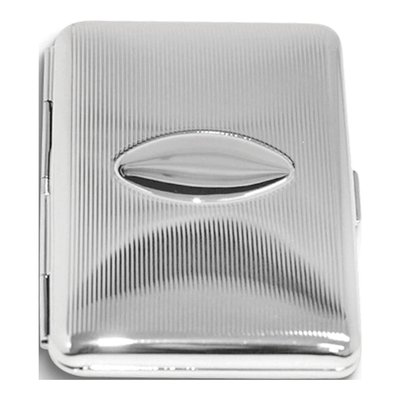 Silver-Tone Engravable Card & Cigarette Case