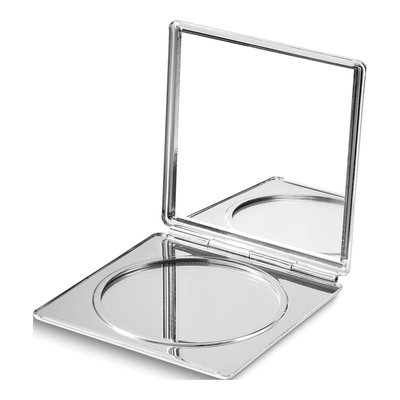 Silver-Tone Square Compact Mirror – view 2