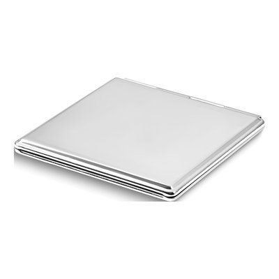 Silver-Tone Square Compact Mirror – view 3