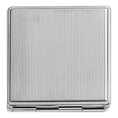Silver-Tone Square Compact Mirror – view 4