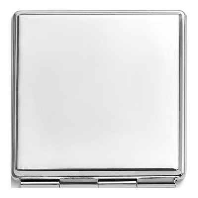 Silver-Tone Square Compact Mirror
