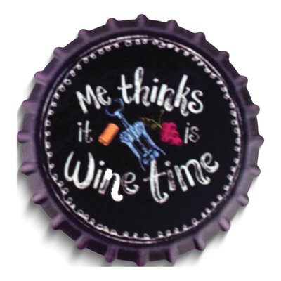 Set of 4 Resin Wine Time Coasters