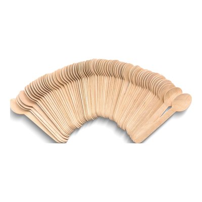 150-Pc Eco-Friendly Wooden Spoons Set