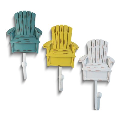 Shabby Chic Chair Wall Hooks, Set of 3