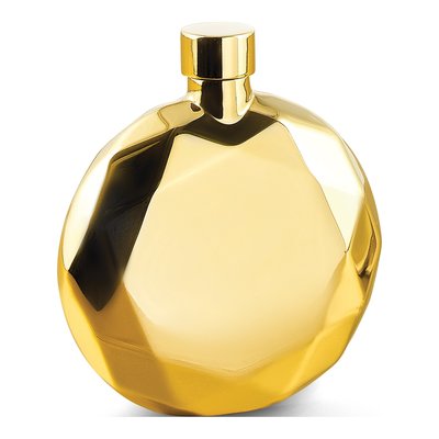 Gold-tone Prism Resin Coated 5 oz Flask – view 2