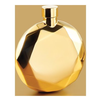 Gold-tone Prism Resin Coated 5 oz Flask – view 3