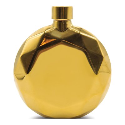 Gold-tone Prism Resin Coated 5 oz Flask