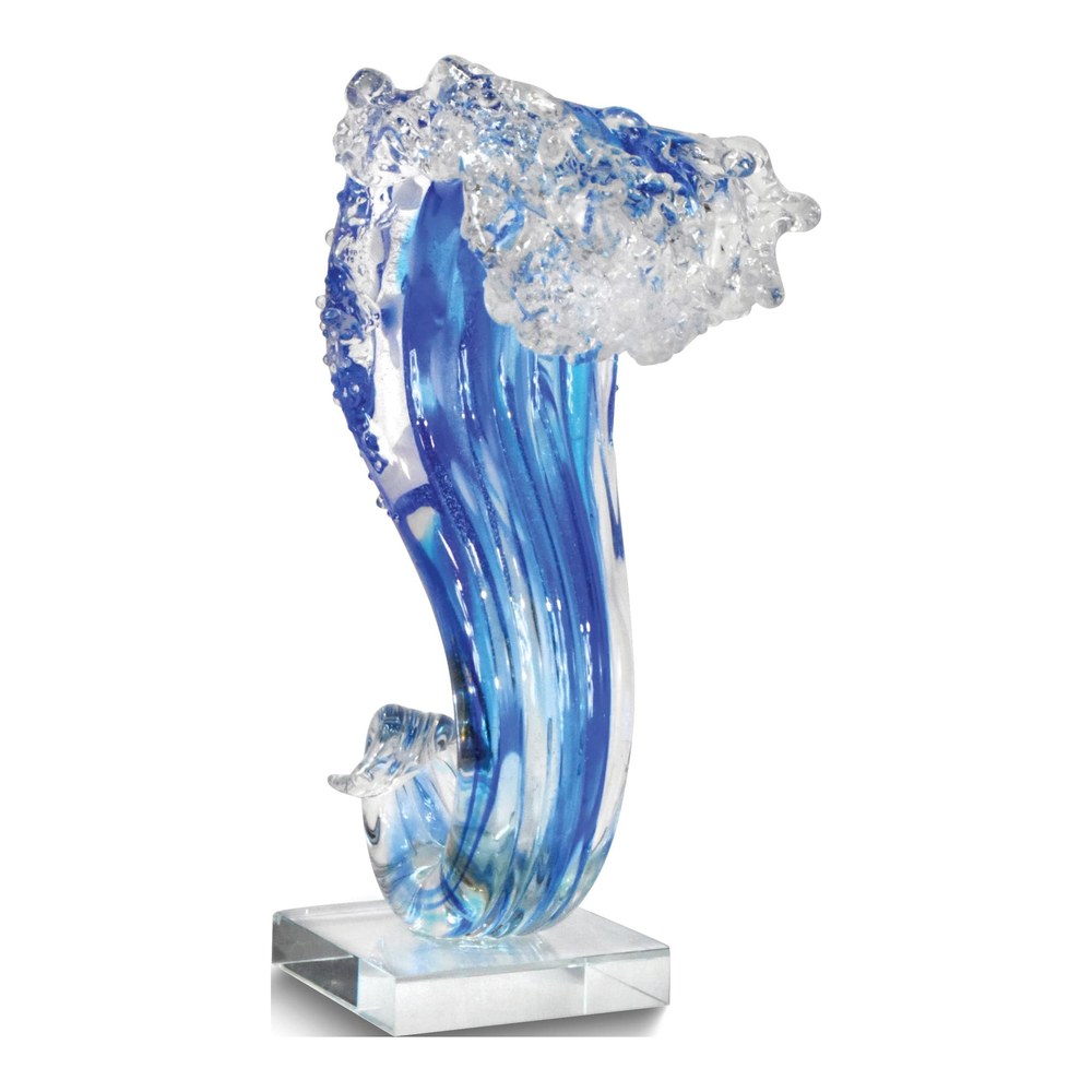 Dale Tiffany Favrile Pacific Wave Art Glass Sculpture