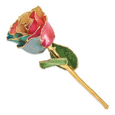 Tri-Color Lacquer-Dipped Real Rose – view 2