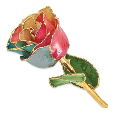 Tri-Color Lacquer-Dipped Real Rose