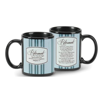Retirement Ceramic Mug with Philippians 1:6 Verse