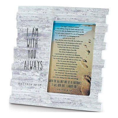 Footprints in the Sand Wooden Photo Frame 4x6