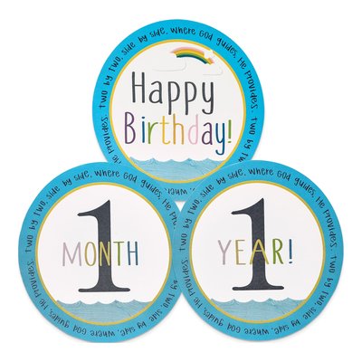 Noah's Ark Baby Milestone Stickers Set