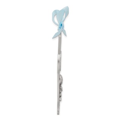 Pewter Protect This Child With Praying Boy And Blue Ribbon Crib Cross – view 2