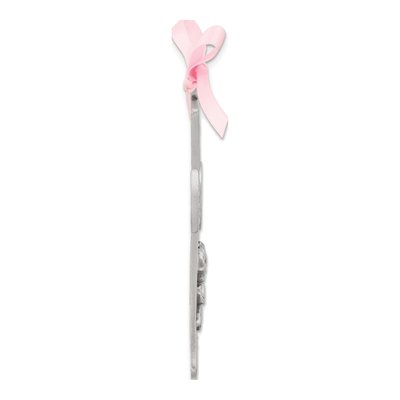 Pewter Protect This Child With Praying Girl And Pink Ribbon Crib Cross – view 2