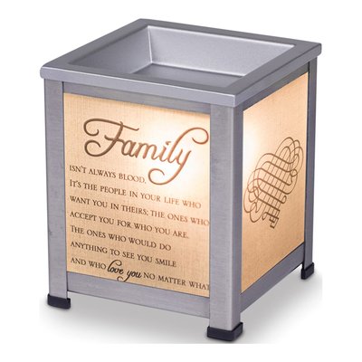 Family Sentiment Light-Up Glass Lantern Wax Warmer