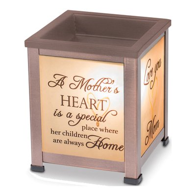 Mother's Heart Light-Up Glass Lantern Wax Warmer