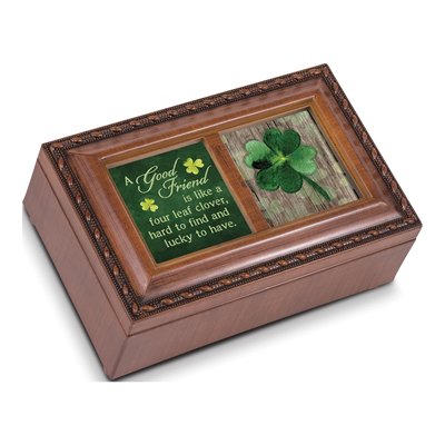 A Good Friend Clover Music Box - When Irish Eyes Are Smiling