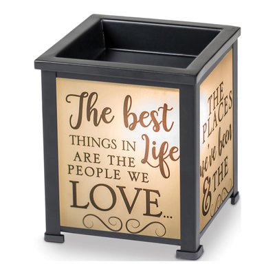 Light-Up Glass Lantern Wax Warmer - Love Quote Gift