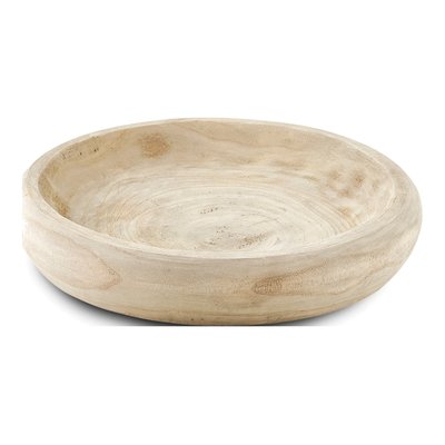 Hand-Carved Paulownia Wood Bowl
