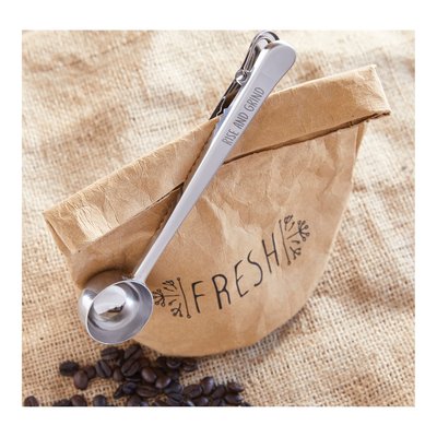 Stainless Steel Coffee Bag Clip & Scoop Set