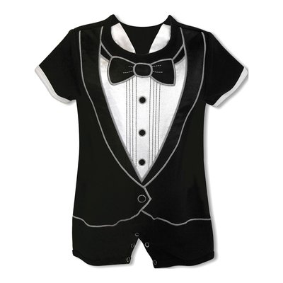 Baby Tuxedo Romper 6-12 Months