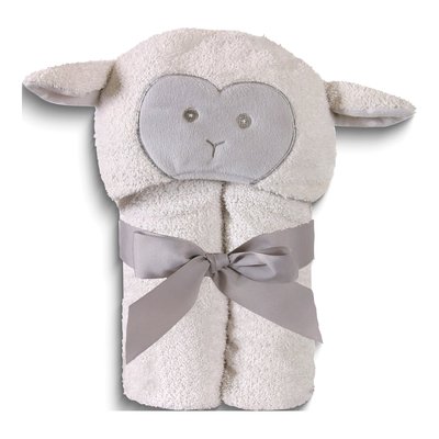 White Lamb Plush Hooded Towel