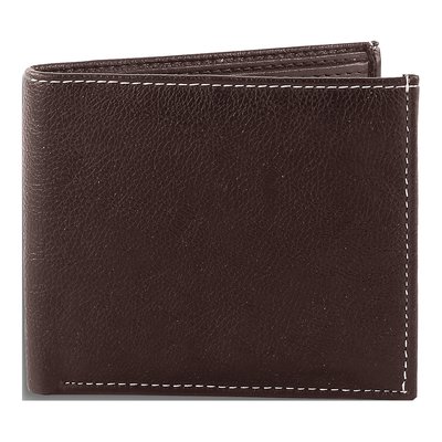 Men's Brown Vegan Leather 7-Slot Bi-Fold Wallet