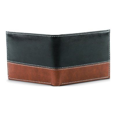 Men's Two-Tone Vegan Leather Top Flap Wallet – view 2