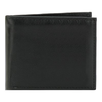 Men's Black Leather RFID Blocking Slim Bifold Wallet