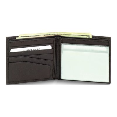 Brown Leather RFID Blocking Slim Bifold Wallet – view 2