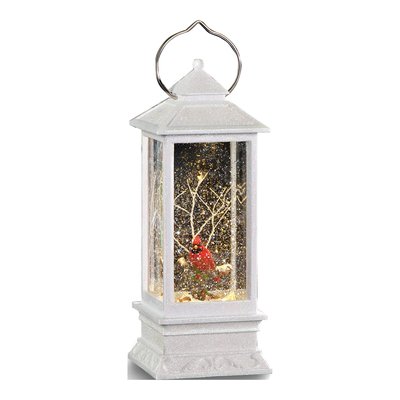 White LED Lantern with Cardinal
